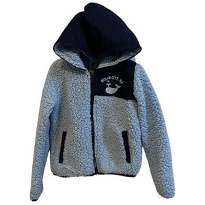Ocean City Fuzz Blue Toddler Zip Up Hoodie Size 3T